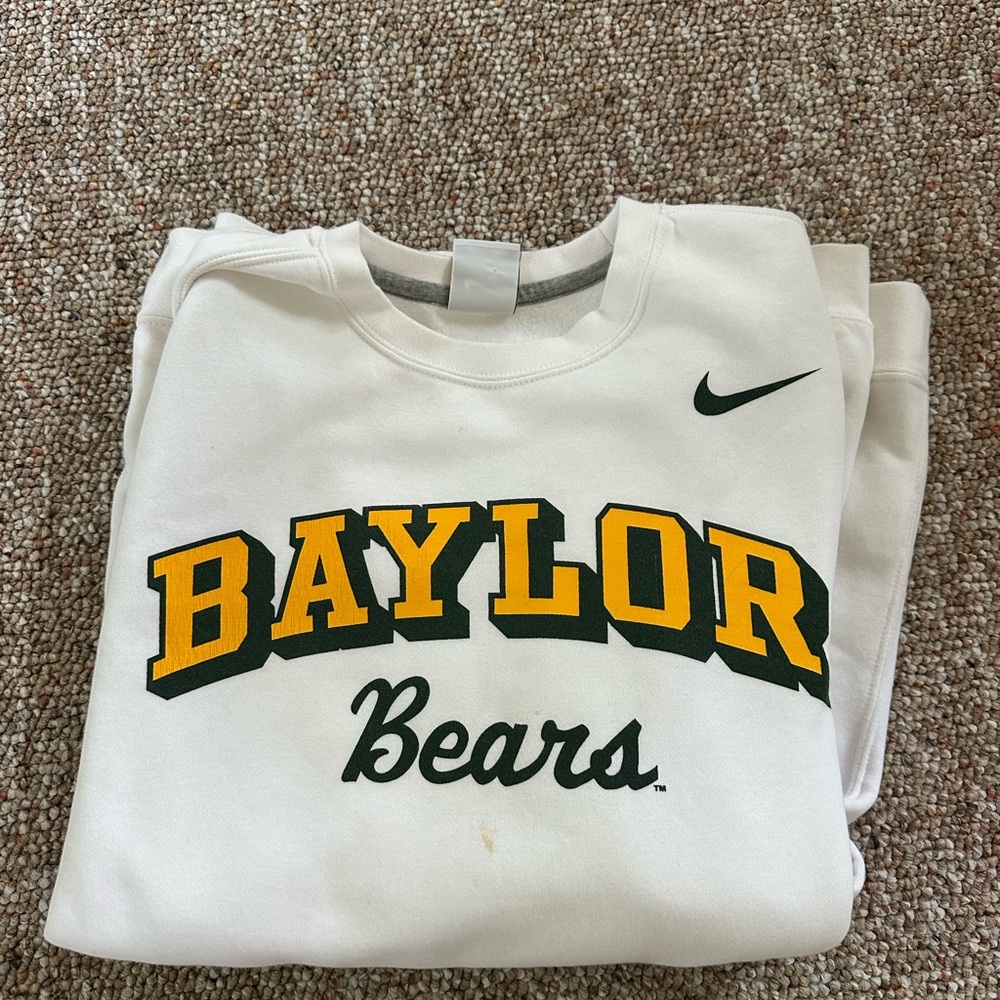 Nike Baylor Bears White Sweatshirt
